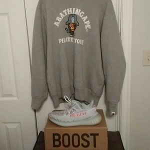 BAPE Crew Neck and Yeezy 350 V2 Bluetint